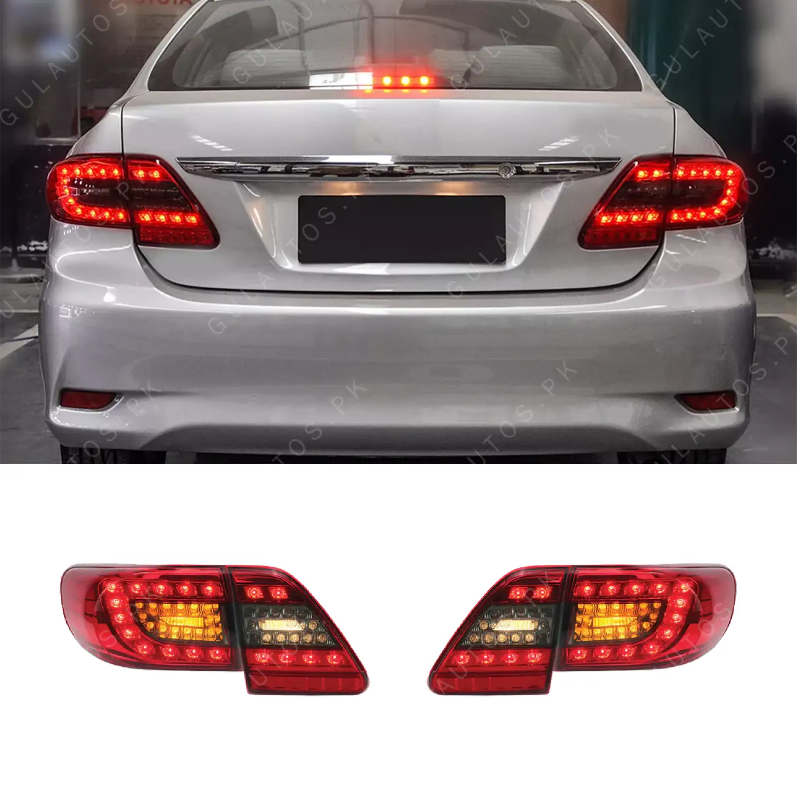Toyota Corolla Eagle Eyes Red Smoke Led Back Lamps Lights Model 2012-2014 By Gul Autos 1 Corolla-2012-Back-Lights-by-GulAutos